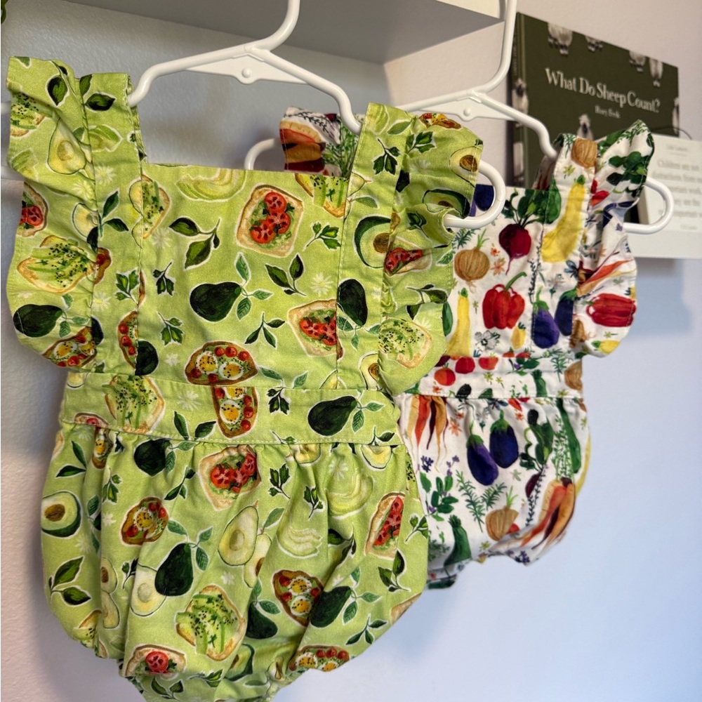 TWO Worthy Threads Bubble Rompers